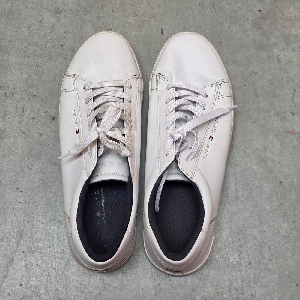 Tommy Hilfiger Ribbey Men US 11.5 White Casual Sneakers